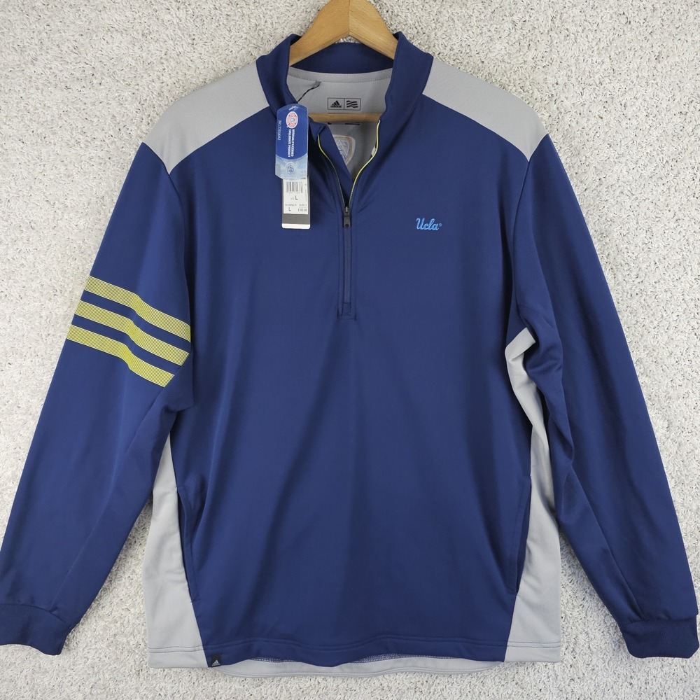 Adidas NWT UCLA Bruins Track Jacket Mens Large Embroidered Navy Pac-12 New